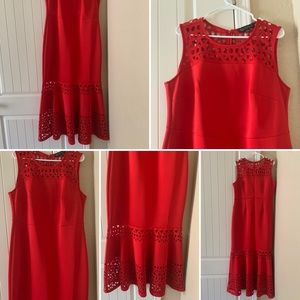 Eloquii Floor Length Laser-Cut Gown